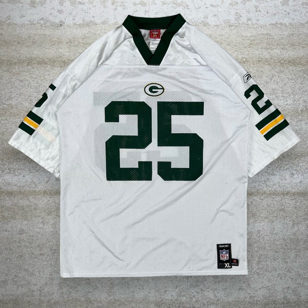 Vintage Y2K Green Bay Packers Football Jersey Mens XL White Ryan Grant Polyester